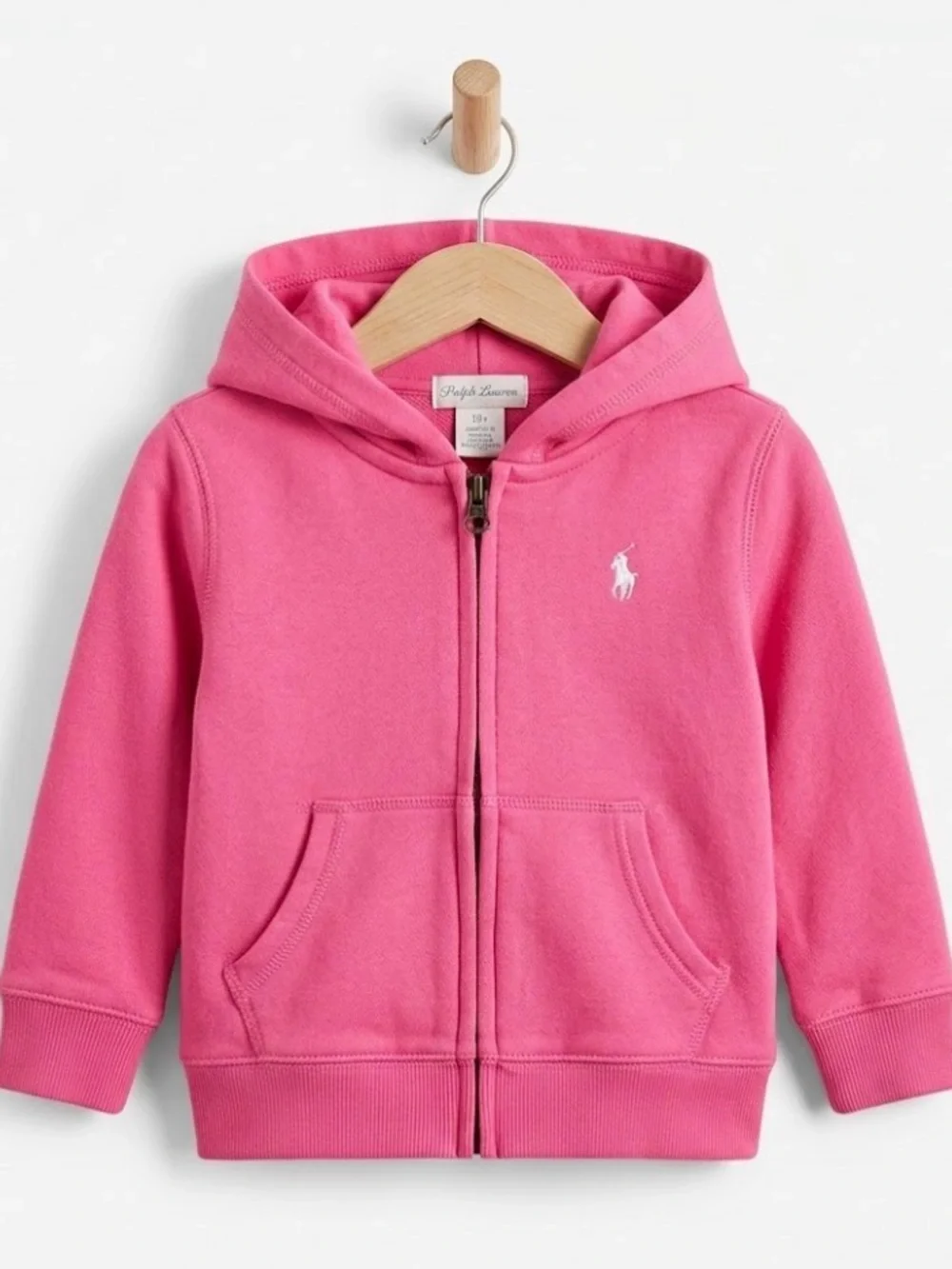 Ralph Lauren Polo Baby Girl Pink Zip Up Sweater 9M